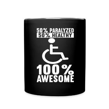 Wheelchair users Wheelchair - Full Colour Mug - black - Front