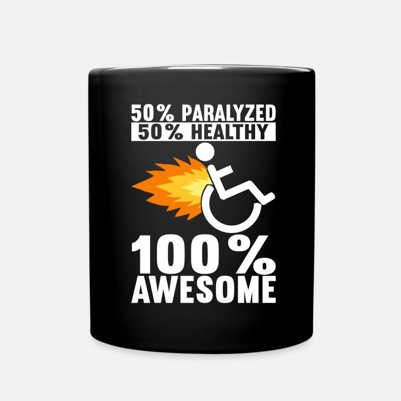 Personnes en fauteuil roulant Fauteuil roulant - Mug uni - noir