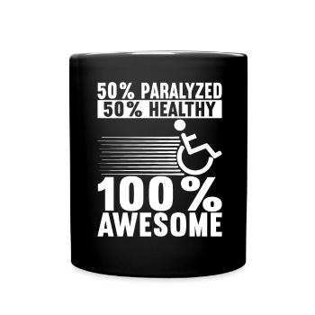 Wheelchair users Wheelchair - Full Colour Mug - black - Front
