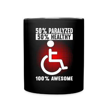 Wheelchair users Wheelchair - Full Colour Mug - black - Front