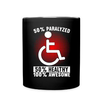 Wheelchair users Wheelchair - Full Colour Mug - black - Front