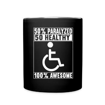 Wheelchair users Wheelchair - Full Colour Mug - black - Front