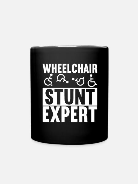 Rollstuhlfahrer Rollstuhl - Tasse einfarbig - Schwarz