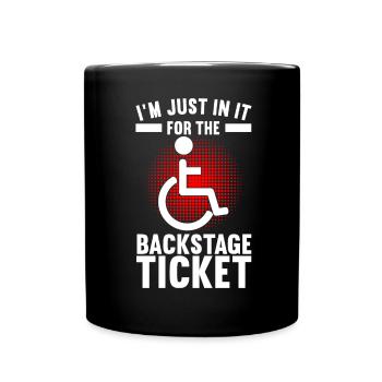 Wheelchair users Wheelchair - Full Colour Mug - black - Front