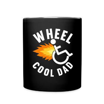 Rollstuhlfahrer Rollstuhl - Tasse einfarbig - Schwarz - Vorne