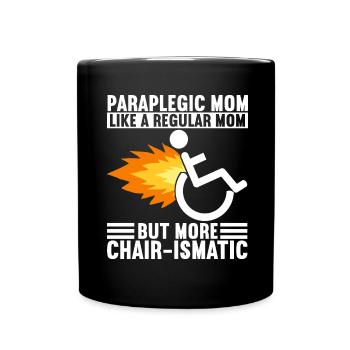 Wheelchair users Wheelchair - Full Colour Mug - black - Front
