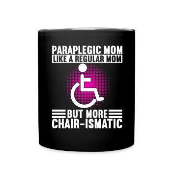 Wheelchair users Wheelchair - Full Colour Mug - black - Front