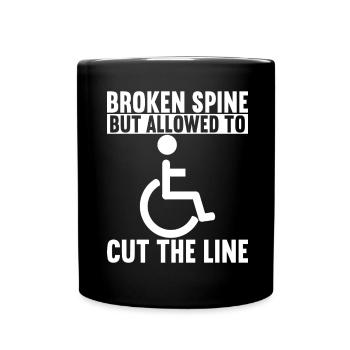 Wheelchair users Wheelchair - Full Colour Mug - black - Front