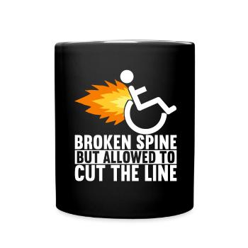 Wheelchair users Wheelchair - Full Colour Mug - black - Front