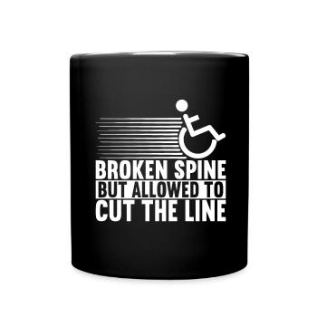 Wheelchair users Wheelchair - Full Colour Mug - black - Front
