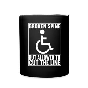 Wheelchair users Wheelchair - Full Colour Mug - black - Front
