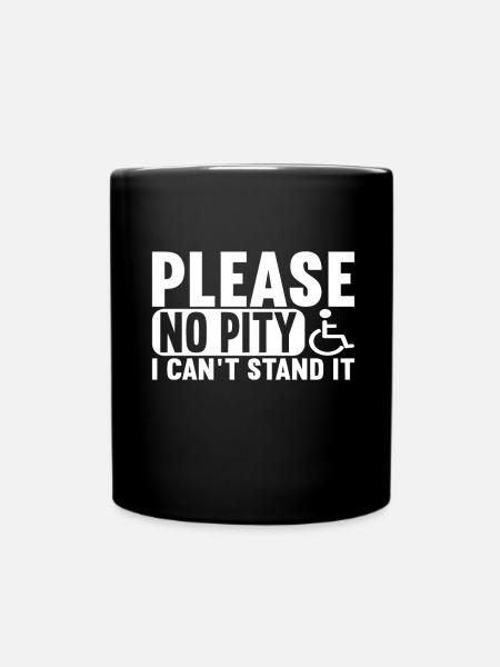 Rollstuhlfahrer Rollstuhl - Tasse einfarbig - Schwarz
