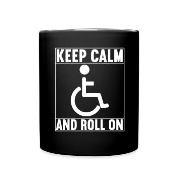 Wheelchair users Wheelchair - Full Colour Mug - black - Front