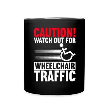 Wheelchair users Wheelchair - Full Colour Mug - black - Front