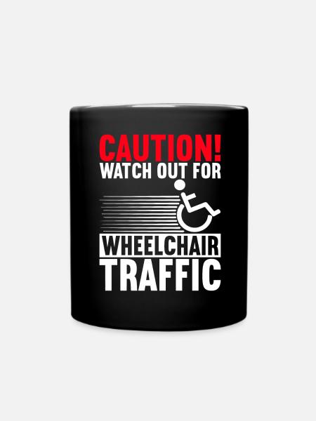 Rollstuhlfahrer Rollstuhl - Tasse einfarbig - Schwarz