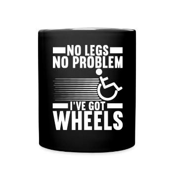 Personnes en fauteuil roulant Fauteuil roulant - Mug uni - noir - Devant
