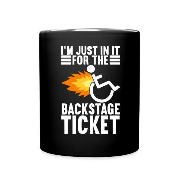 Wheelchair users Wheelchair - Full Colour Mug - black - Front