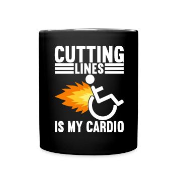 Wheelchair users Wheelchair - Full Colour Mug - black - Front