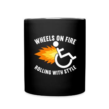 Wheelchair users Wheelchair - Full Colour Mug - black - Front