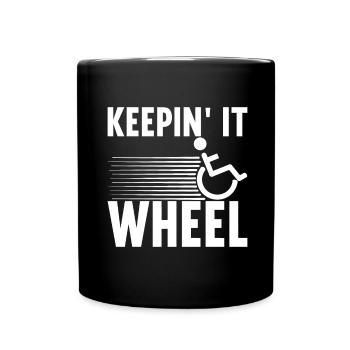Wheelchair users Wheelchair - Full Colour Mug - black - Front