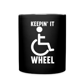 Wheelchair users Wheelchair - Full Colour Mug - black - Front
