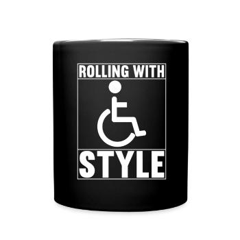Wheelchair users Wheelchair - Full Colour Mug - black - Front
