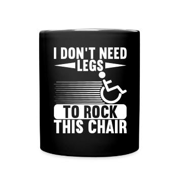 Wheelchair users Wheelchair - Full Colour Mug - black - Front