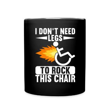 Wheelchair users Wheelchair - Full Colour Mug - black - Front