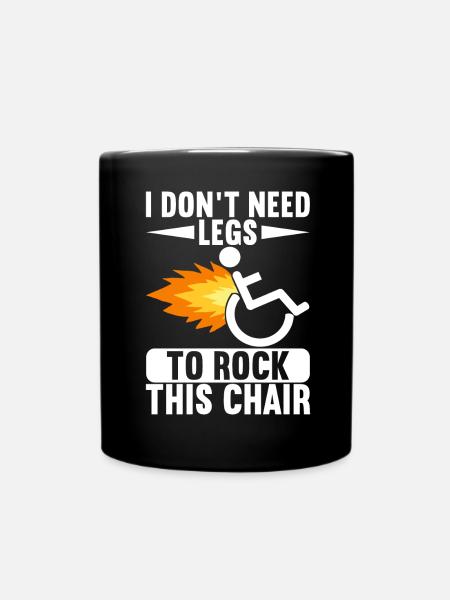 Rollstuhlfahrer Rollstuhl - Tasse einfarbig - Schwarz