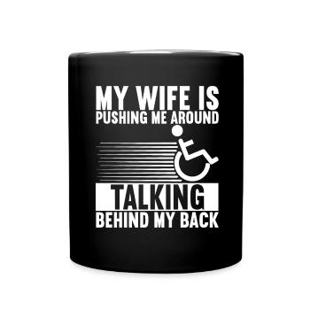 Wheelchair users Wheelchair - Full Colour Mug - black - Front