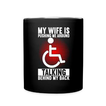 Wheelchair users Wheelchair - Full Colour Mug - black - Front