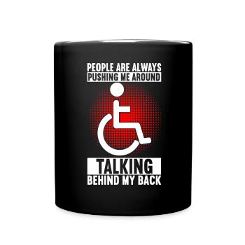 Wheelchair users Wheelchair - Full Colour Mug - black - Front