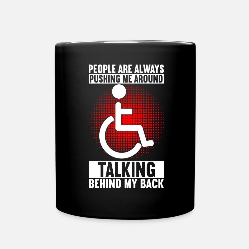 Personnes en fauteuil roulant Fauteuil roulant - Mug uni - noir