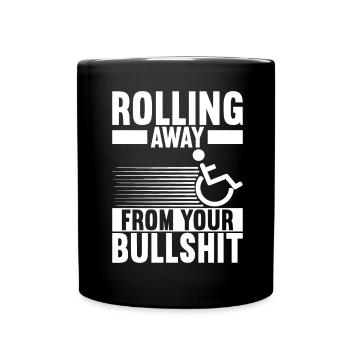 Wheelchair users Wheelchair - Full Colour Mug - black - Front