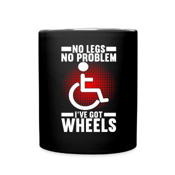 Wheelchair users Wheelchair - Full Colour Mug - black - Front