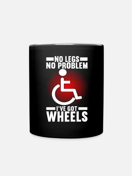 Rollstuhlfahrer Rollstuhl - Tasse einfarbig - Schwarz