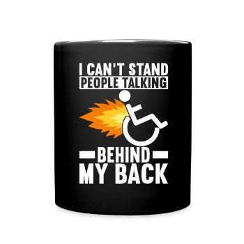 Wheelchair users Wheelchair - Full Colour Mug - black - Front