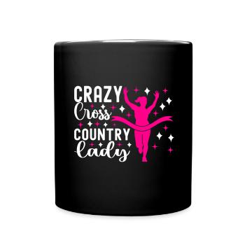 XC Running Running Runner Cross Country - Full Colour Mug - black - Front
