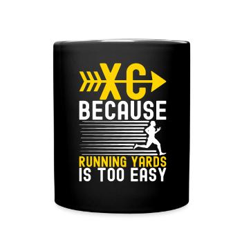 XC Running Running Runner Cross Country - Full Colour Mug - black - Front
