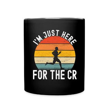 XC Running Lauf Läufer Cross Country - Tasse einfarbig - Schwarz - Vorne