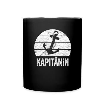 sailboat, motorboat, captain, sailor, mom - Full Colour Mug - black - Front