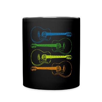 Guitars Colorful | Buy guitar, tune - Full Colour Mug - black - Front