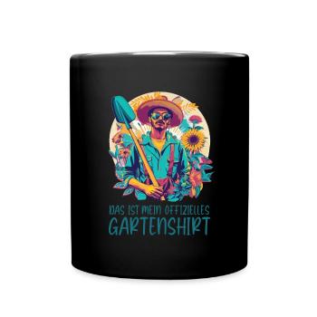 Chemise de jardin officielle Fête des pères Papa jardinier - Mug uni - noir - Devant