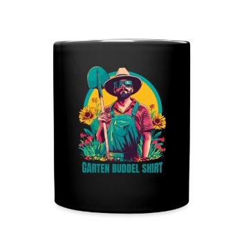 Chemise de jardin officielle Fête des pères Papa jardinier - Mug uni - noir - Devant