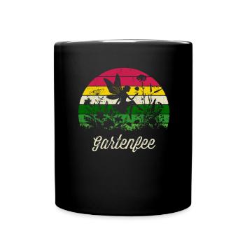 Gartenfee Mama Oma Hobbygärtner Muttertag Garten - Tasse einfarbig - Schwarz - Vorne