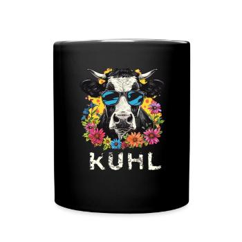 Funny Cow Farmer Farmer Cool Agriculture - Full Colour Mug - black - Front