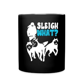 Schlittenfahren Schlittenhunde - Tasse einfarbig - Schwarz - Vorne