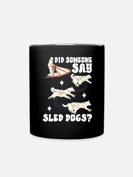 Schlittenfahren Schlittenhunde - Tasse einfarbig - Schwarz