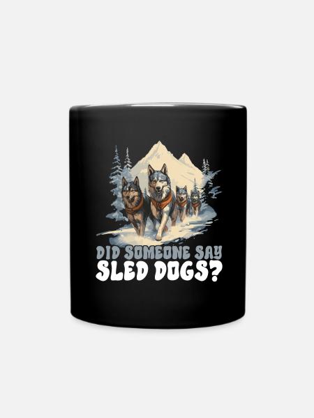Schlittenfahren Schlittenhunde - Tasse einfarbig - Schwarz
