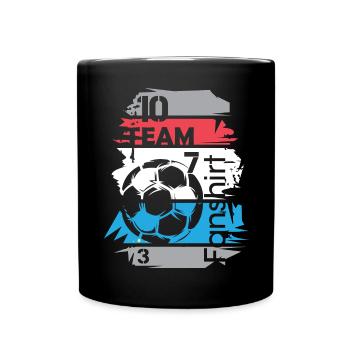 Illustration de ballon de collage de l’équipe de football des Pays-Bas - Mug uni - noir - Devant
